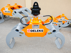 holzzange holzgreifer mit rotator für kräne und mini bagger 1 8 bis 3 5t mod dk 11c gr 30