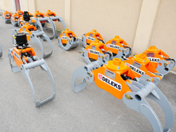 holzzange holzgreifer mit rotator für kräne und mini bagger 1 8 bis 3 5t mod dk 11c gr 30f