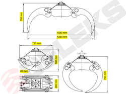 holzzange holzgreifer für kräne und mini bagger 1 8 bis 3 5t mod dk 11 c