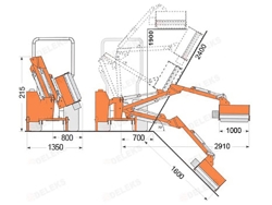 hydraulischer böschungsmulcher mit auslegearm für traktor mod airone 100