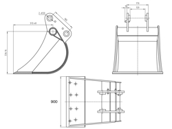 schaufel für minibagger bhb 900