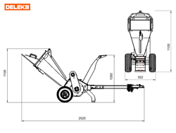 benzin häcksler schredder mit lifan motor mod dk 500 honda