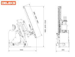 hydraulischer böschungsmulcher mit auslegearm für traktor mod merlo