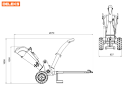 benzin häcksler schredder mit lifan motor mod dk 800 lf