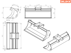 schaufel für minibagger s100 800s30