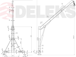 grue hydraulique pour tracteur agricole modèle el 500