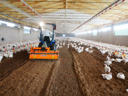 rotovator mélangeur de litière pour tracteur pavo 120