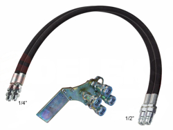 2 flexibles hyd 4 00m jeu de raccords rapides