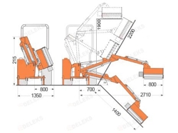 epareuse hydraulique pour tracteur avec broyeur ou taille haie mod airone 80