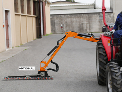 epareuse hydraulique pour tracteur avec broyeur ou taille haie mod airone 80