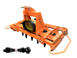 herse rotative avec rouleau kr 120 pour tracteur