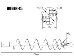 méche diamètre 15cm