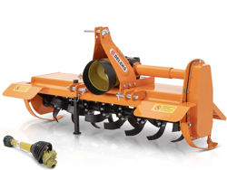 rotovator pour tracteur série moyenne 125cm de travail déport manuel mod dfm 125