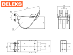 godet pour mini pele bhb 200