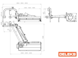 broyeur d accotement avec boitier intérieur pour tracteur fruitier deleks