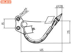 godet pour mini pele s100 500st