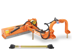 broyeur d accotement avec boitier intérieur pour tracteur fruitier deleks