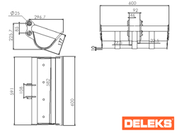 godet pour mini pele 600