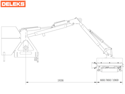 epareuse hydraulique pour tracteur avec broyeur ou taille haie mod airone