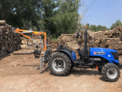 gru forestale idraulica con pinza per legna montata su trattore mod crab 3000