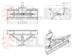 lama sgombraneve a piastra 190cm serie leggera per trattore mod lns 190 a