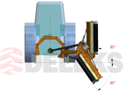 trincia argini per trattore serie pesante 140cm di taglio moltiplicatore esterno mod alce 140