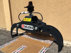 pinza oleodimanica da 4qli per legna con rotore 360 per miniescavatore mod dk 10 gr 10