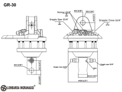 rotore idraulico da 30qli a perno lombarda ingranaggi mod gr30