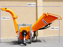 biotritturatore a cardano per trattore cippatrice idraulica per la produzione di cippato mod dk 1300