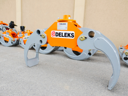 pinza oleodinamica da 10qli per tronchi per gru miniescavatori o caricaletame mod dk11 c