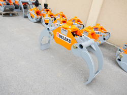 pinza oleodinamica da 10qli per tronchi per gru miniescavatori o caricaletame mod dk11 c