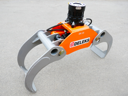 pinza forestale da 20qli per legna con rotore flangiato per attacco rapido mod dk 16 gr 55ff