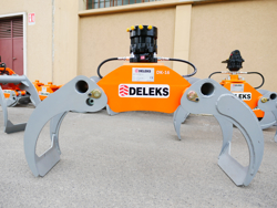 pinza forestale da 20qli per legna con rotore flangiato per attacco rapido mod dk 16 gr 55ff