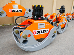 pinza forestale da 20qli per legna con rotore flangiato per attacco rapido mod dk 16 gr 55ff