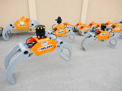 pinza forestale da 20qli per legna con rotore flangiato per attacco rapido mod dk 16 gr 55ff