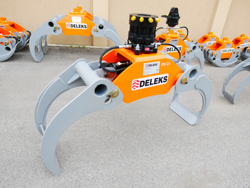 pinza forestale da 20qli per legna con rotore flangiato per attacco rapido mod dk 16 gr 55ff