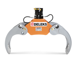 pinza forestale da 10qli per legna con rotore flangiato per attacco rapido mod dk 11c gr 30ff