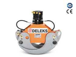 pinza forestale da 10qli per legna con rotore flangiato per attacco rapido mod dk 11c gr 30ff