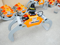 pinza per legna da 20qli con rotore flangiato per escavatore mod dk 16 gr 30f