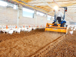 fresa miscelatrice per lettiere di allevamenti avicoli pavo 160