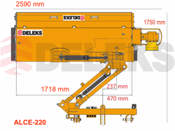 trincia laterale 2 2 m di taglio serie pesante per argini e banchine stradali con scatola esterna alce 220