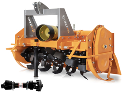 fresa agricola per trattore serie pesante larghezza di lavoro utile 150cm zappe a elica mod dfh 150