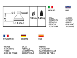 trincia rovi per miniescavatore da 100cm decespugliatore idraulico mod arh 100