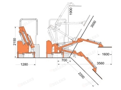 braccio decespugliatore idraulico per trattore trincia o barra tosasiepi mod airone 160 tr