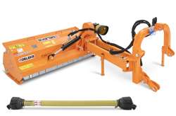 trincia argini per trattore serie pesante 140cm di taglio moltiplicatore esterno mod alce 140