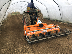fresa interrasassi con rullo 155cm di lavoro per la preparazione del terreno mod dfu 160