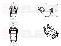 benna per miniescavatore bhb 200