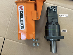 rotore idraulico per trivella su miniescavatore mod zhd