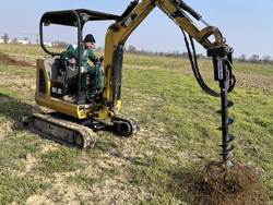 rotore idraulico per trivella su miniescavatore mod grhd