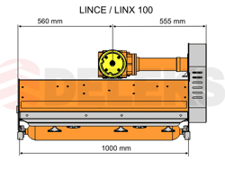 trincia per trattore tipo kubota carraro spostabile e taglio da 100cm a mazze o coltelli mod lince sp100